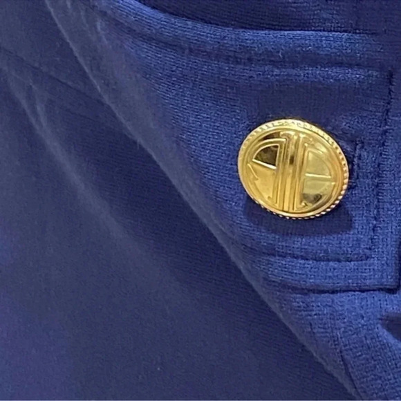 Lilly Pulitzer Finn Shift Ponte Dress Women's Navy Stretch Cowl Neck Logo XS - Picture 4 of 5